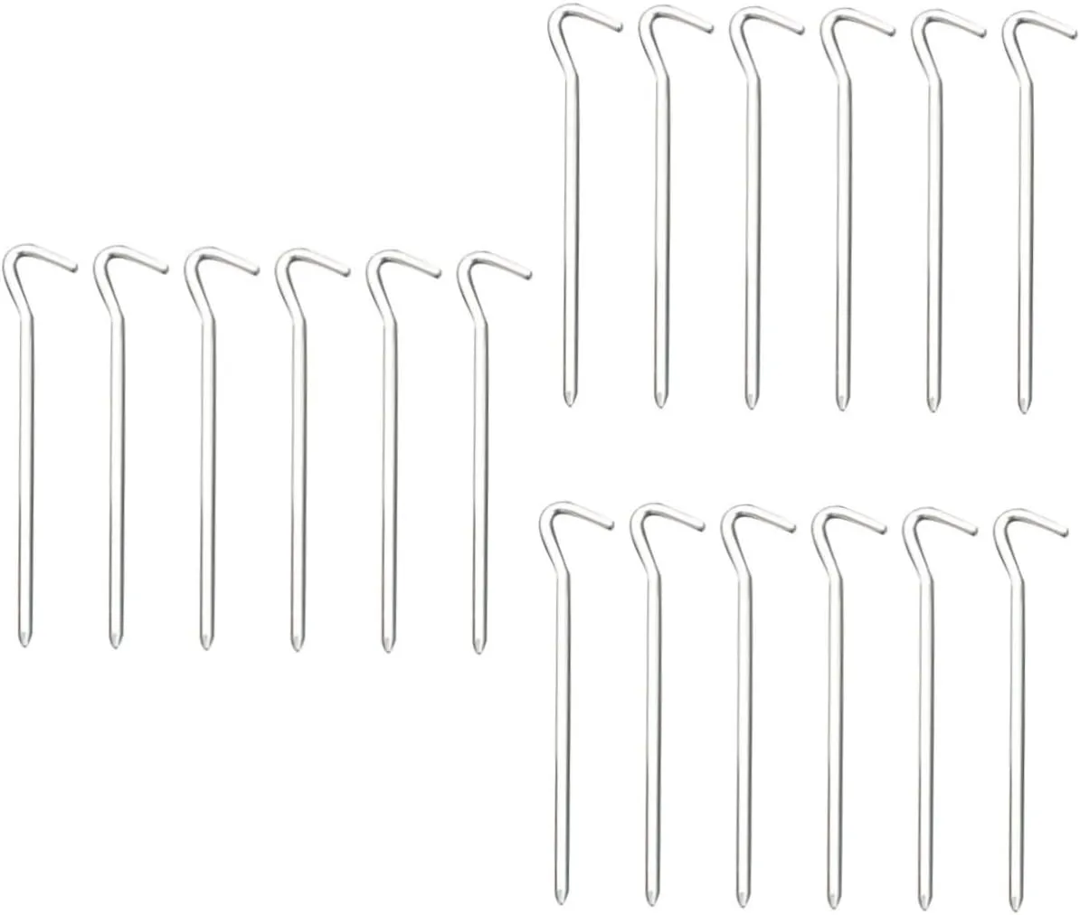 SUPVOX 18pcs Tent Pegs Lightweight Stakes for Outdoor Camping Ground Accessories for Secure Tent and Tarp Installation