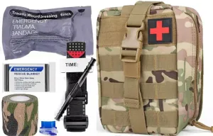Survival First Aid Kit Medical Emergency Military Trauma Bag Tactical USA