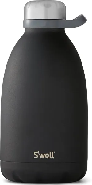S'well Stainless Steel Roamer Bottle, 64oz, Onyx, Triple Layered Vacuum Insulated Containers Keeps Drinks Cold for 72 Hours and Hot for 24, BPA Free