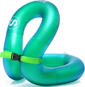Swim Vest, Inflatable Swim Jacket, Pool Floaties, Lightweight Buoyancy Aid Floation for Toddler Kids Teens Adults