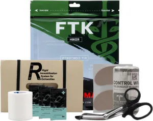 TacMed Solutions Hiker Field Trauma Kit, Hiker Medical Kit with Rise Splint, Blister Treatment, Control Wrap, and Waterproof Pouch – Idea Survival First Aid Kit