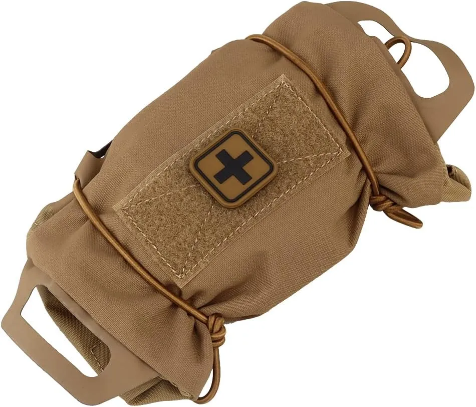Tactical MOLLE First Aid Pouch Storage Pocket Bag Two Piece System, Dump Pouch IFAK Nylon EMT Trauma Pouch Everyday Carry
