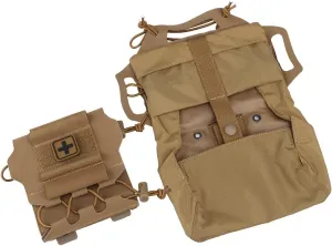 Tactical MOLLE First Aid Pouch Storage Pocket Bag Two Piece System, Dump Pouch IFAK Nylon EMT Trauma Pouch Everyday Carry
