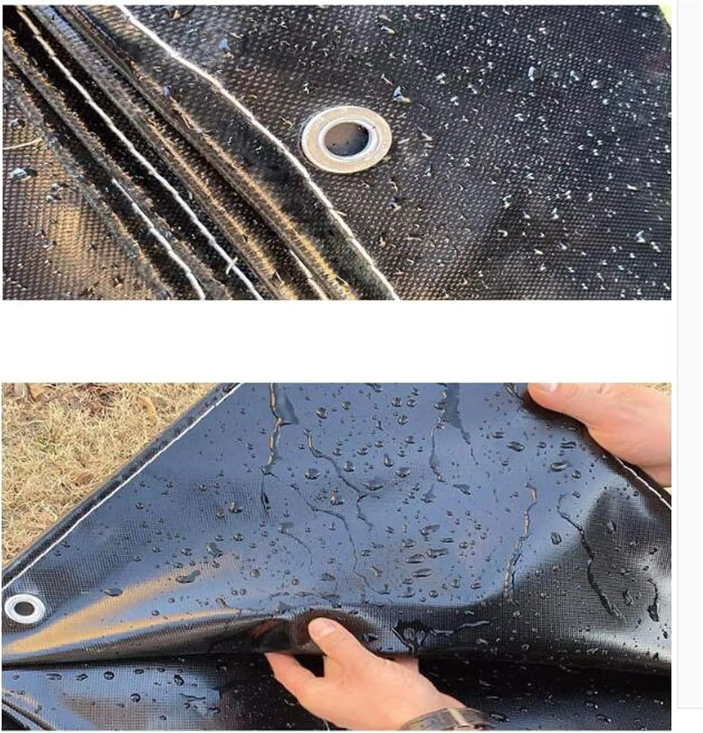 Tarp LJIANW Camping Tent Tarp Awning Groundsheet Ground Sheet Shelter Waterproof Heavy Duty PVC 450g/㎡ for Pavilion Truck Balcony Swimming Pool (Color : Black, Size : 1.8x1m)