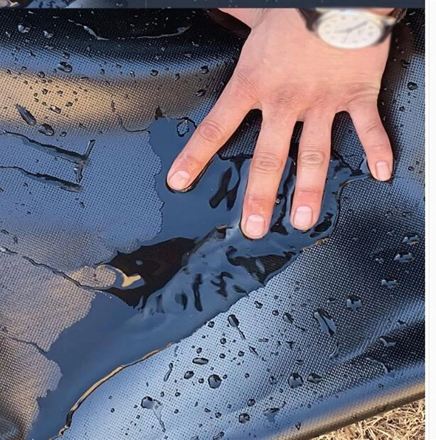 Tarp LJIANW Camping Tent Tarp Awning Groundsheet Ground Sheet Shelter Waterproof Heavy Duty PVC 450g/㎡ for Pavilion Truck Balcony Swimming Pool (Color : Black, Size : 1.8x1m)