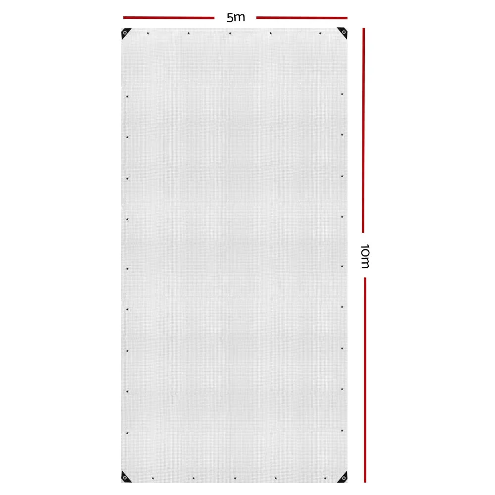 Tarp Tarpaulin 5X10M Canvas Heavy Duty Camping Cover Clear