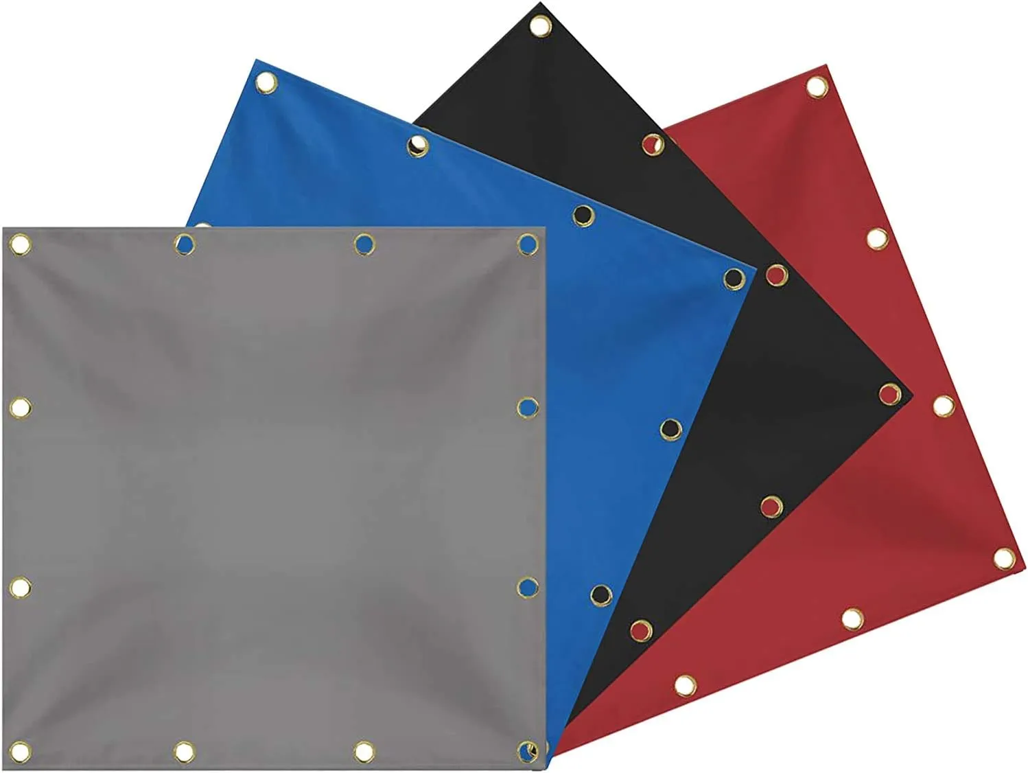 Tarps in Multiple Sizes 18 OZ Waterproof Tarpaulin - 100% UV & Weather Resistant Vinyl Coated PVC Tarps - Perfect for Canopy Tent, Boat or Pool Cover (18' x 25', Red)