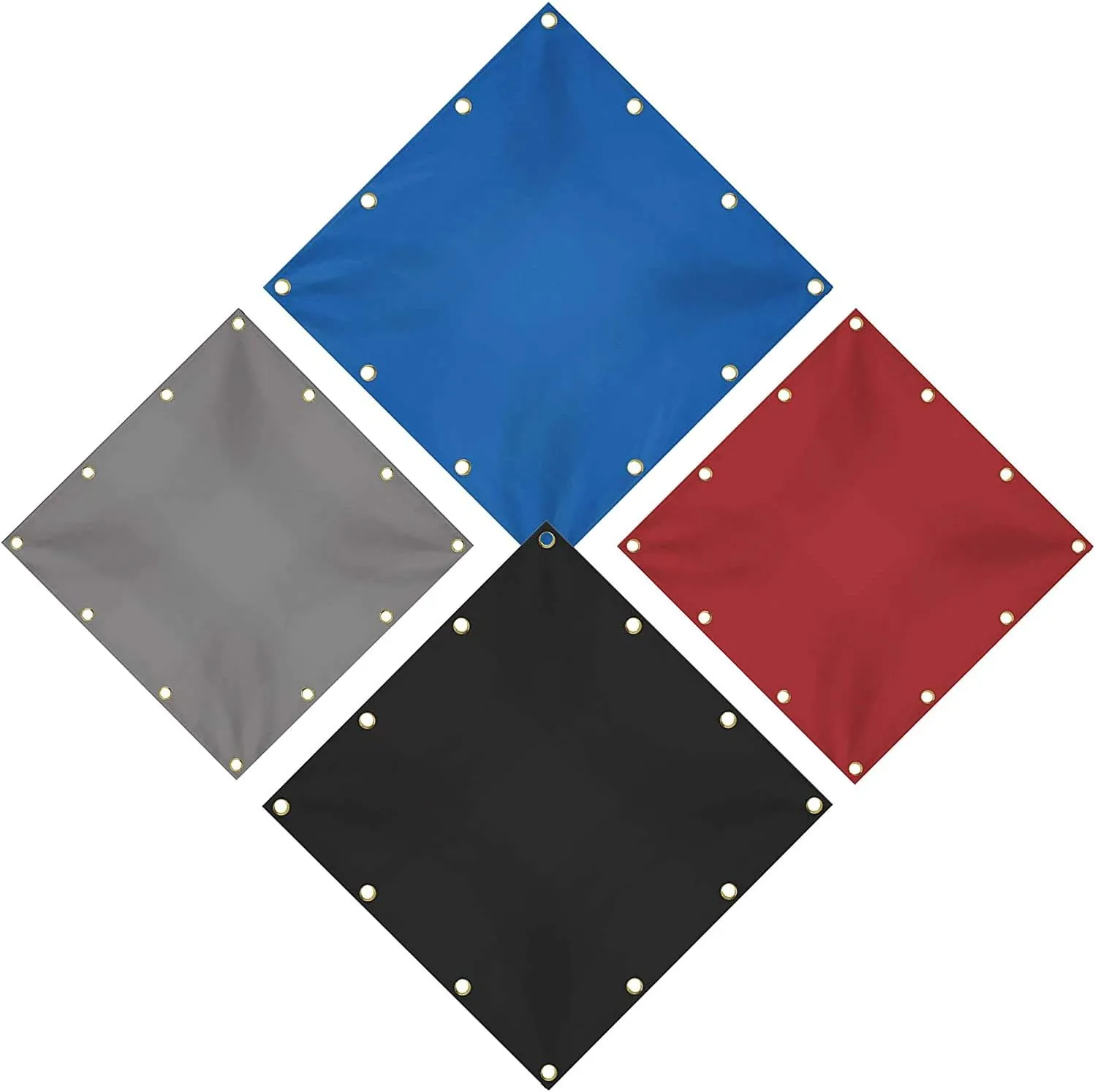 Tarps in Multiple Sizes 18 OZ Waterproof Tarpaulin - 100% UV & Weather Resistant Vinyl Coated PVC Tarps - Perfect for Canopy Tent, Boat or Pool Cover (18' x 25', Red)