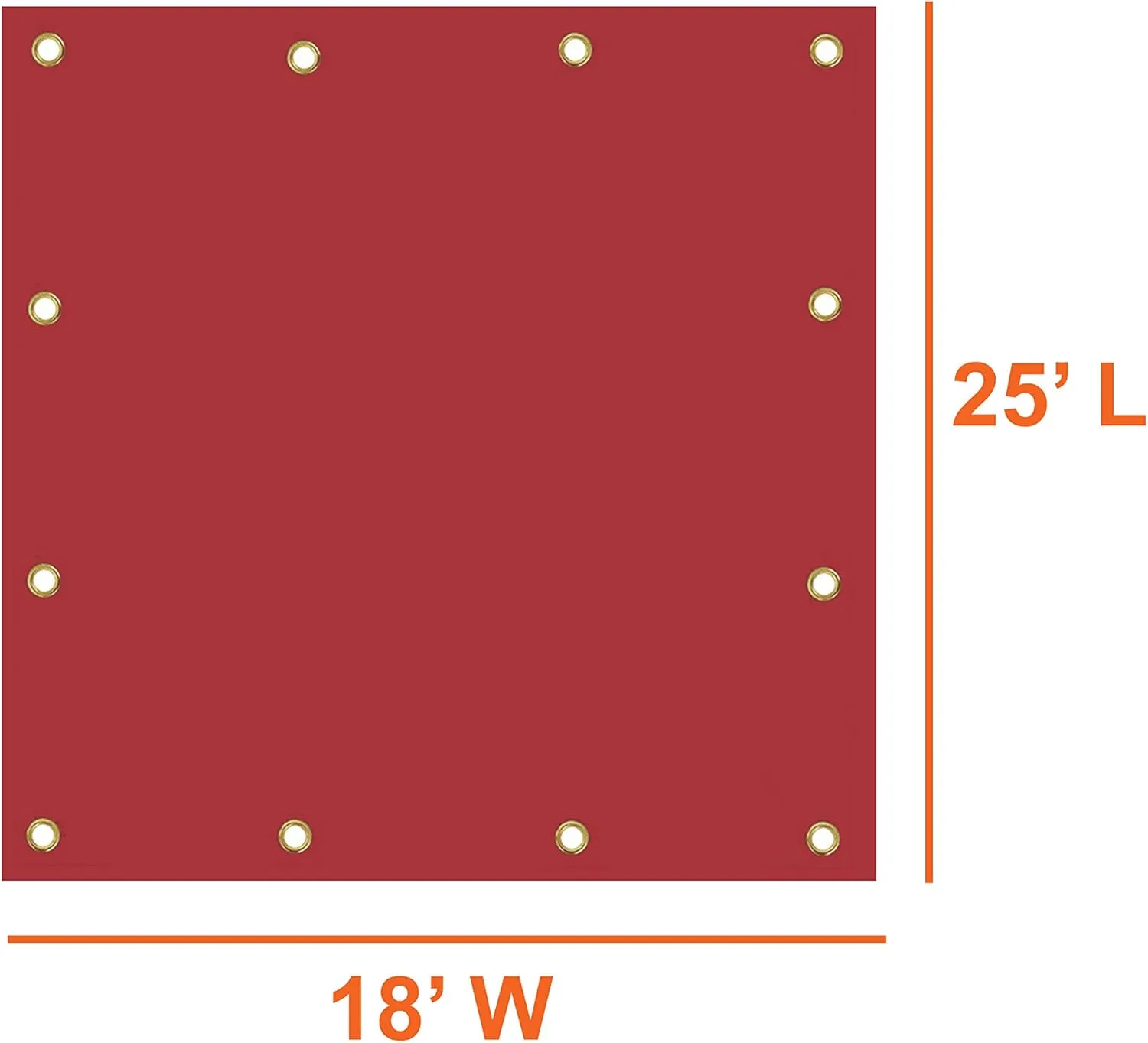 Tarps in Multiple Sizes 18 OZ Waterproof Tarpaulin - 100% UV & Weather Resistant Vinyl Coated PVC Tarps - Perfect for Canopy Tent, Boat or Pool Cover (18' x 25', Red)
