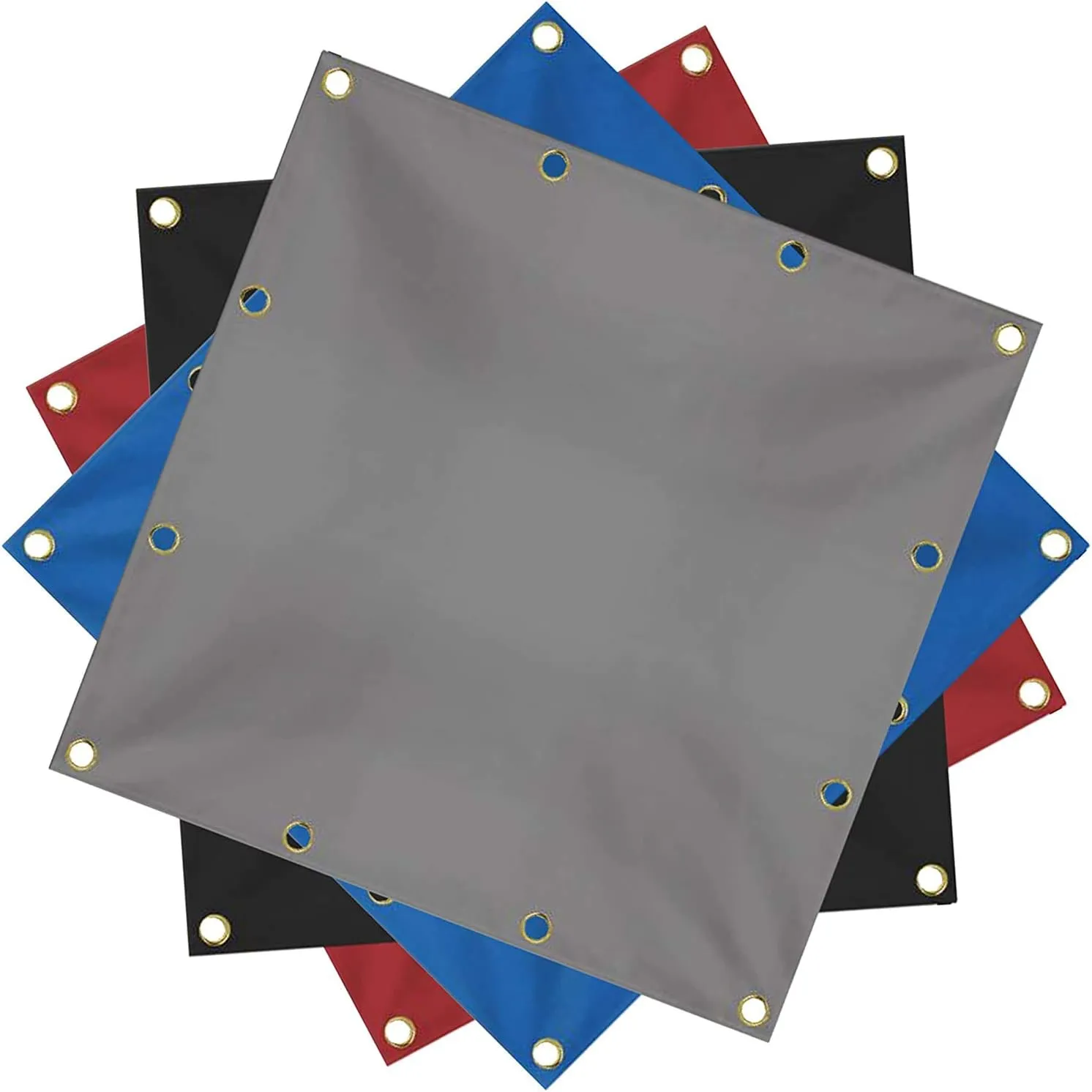 Tarps in Multiple Sizes 18 OZ Waterproof Tarpaulin - 100% UV & Weather Resistant Vinyl Coated PVC Tarps - Perfect for Canopy Tent, Boat or Pool Cover (18' x 25', Red)