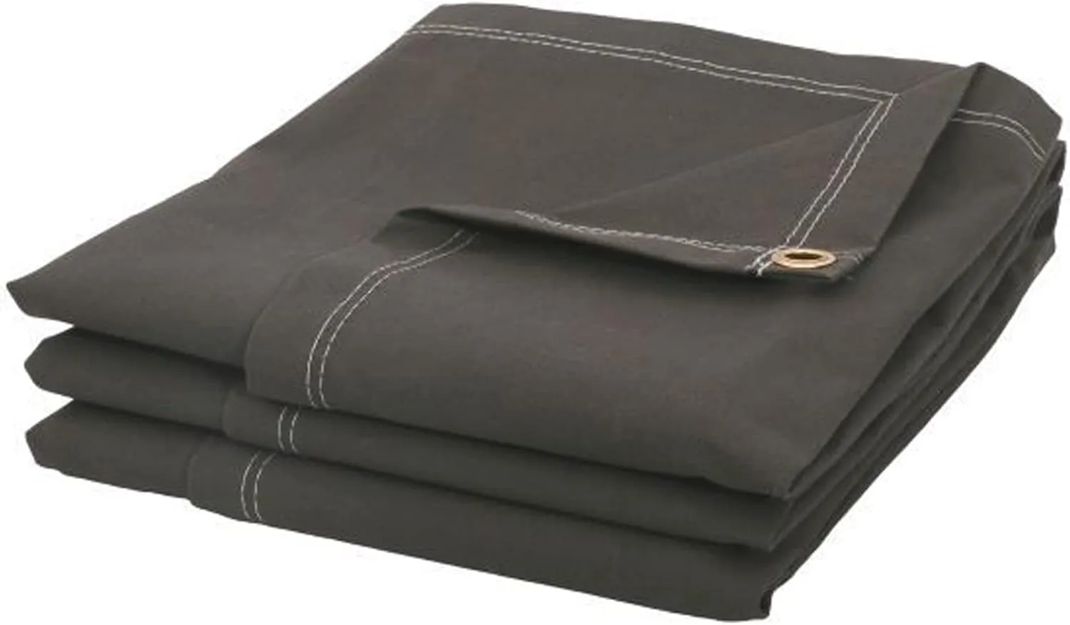 Tarps Now 12x16 ft Fire Retardant Canvas Tarp | 18 MIL Heavy Duty, Flame Retardant, Tear Resistance, Reinforced Edges, Brass Grommets | Ideal for Fire Prevention, Construction, Repairs | Olive Color