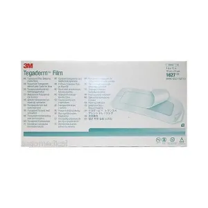 Tegaderm Transparent Adhesive Film Dressing 3M : 4" X 6.13", Waterproof, Sterile Transparent