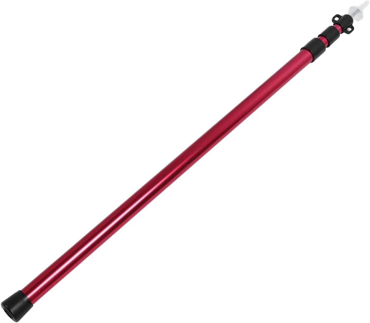 Telescoping Tarp Poles, Replacement Canopy Adjustable Aluminum Rods, Portable & Lightweight for Tent Awning Outdoor Camping Hiking Backpacking Rainfly Pegs Reflective Ropes (Red)
