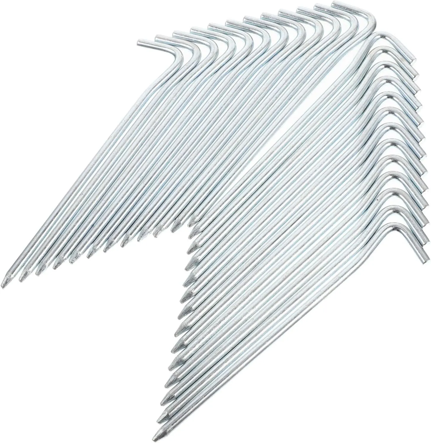 Tent Ground Pegs 25pc Set of Hard Ground Stakes for Camping Metal Tent Pegs Corrosion Proof Heavy Duty for Tarp Tie Down