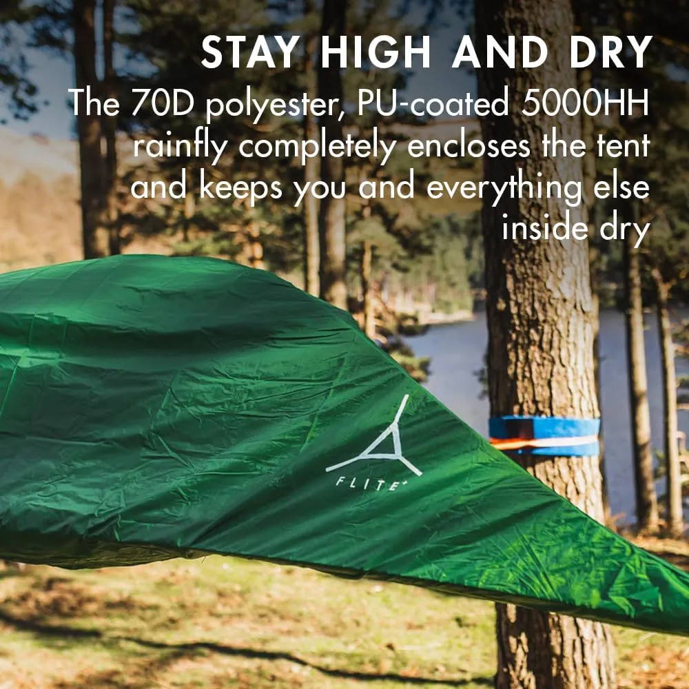 Tentsile Flite  V3 Lightweight Camping Tent Hammock, Portable Treehouse for Backpackers, Backyards, Nature Lovers, Designed in The UK