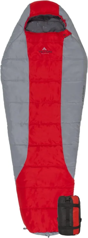 Teton 20F and 5F Degree Sleeping Bag; Lightweight, Warm Weather Mummy Sleeping Bags for Adults and Kids, Camping, Backpacking, Hiking