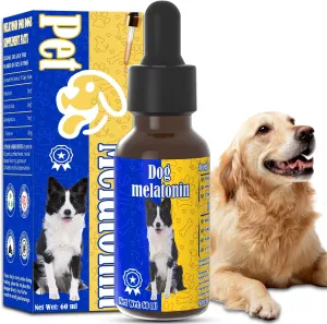 Tetra Dog Melatonin, Quiet Moments Calming Aid for Dogs Melatonin, Effective Anxiety Relief, Dog Sleep Aid for Dogs &Cats, 60 Ml