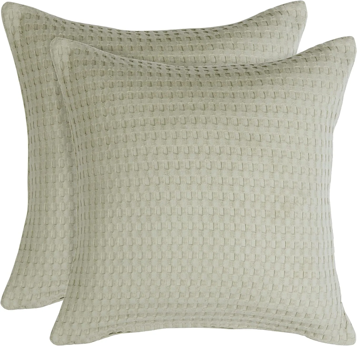 Tex Trend 100% Cotton Queen Size Waffle Weave Blanket - Lightweight, Breathable, Khaki, 90x90 Inches