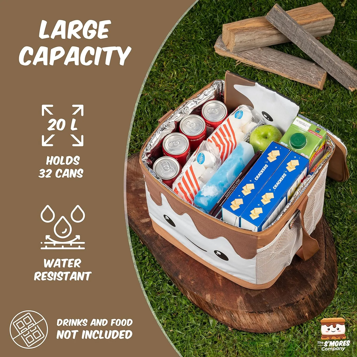 The S'mores Company - Glow in The Dark Marshmallow Roasting Sticks - Set of 4 Rotating Smores Sticks - Telescoping Extra Long Marshmallow Sticks for Fire Pit, Campfire & Bonfire - Camping Accessories