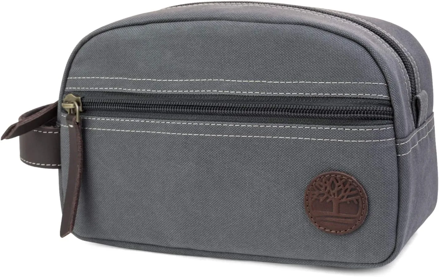 Timberland Men's Toiletry Bag Canvas Travel Kit Organizer, Charcoal, One Size
