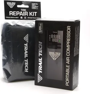 TIRE REPAIR KIT and Portable Air Compressor Bundle