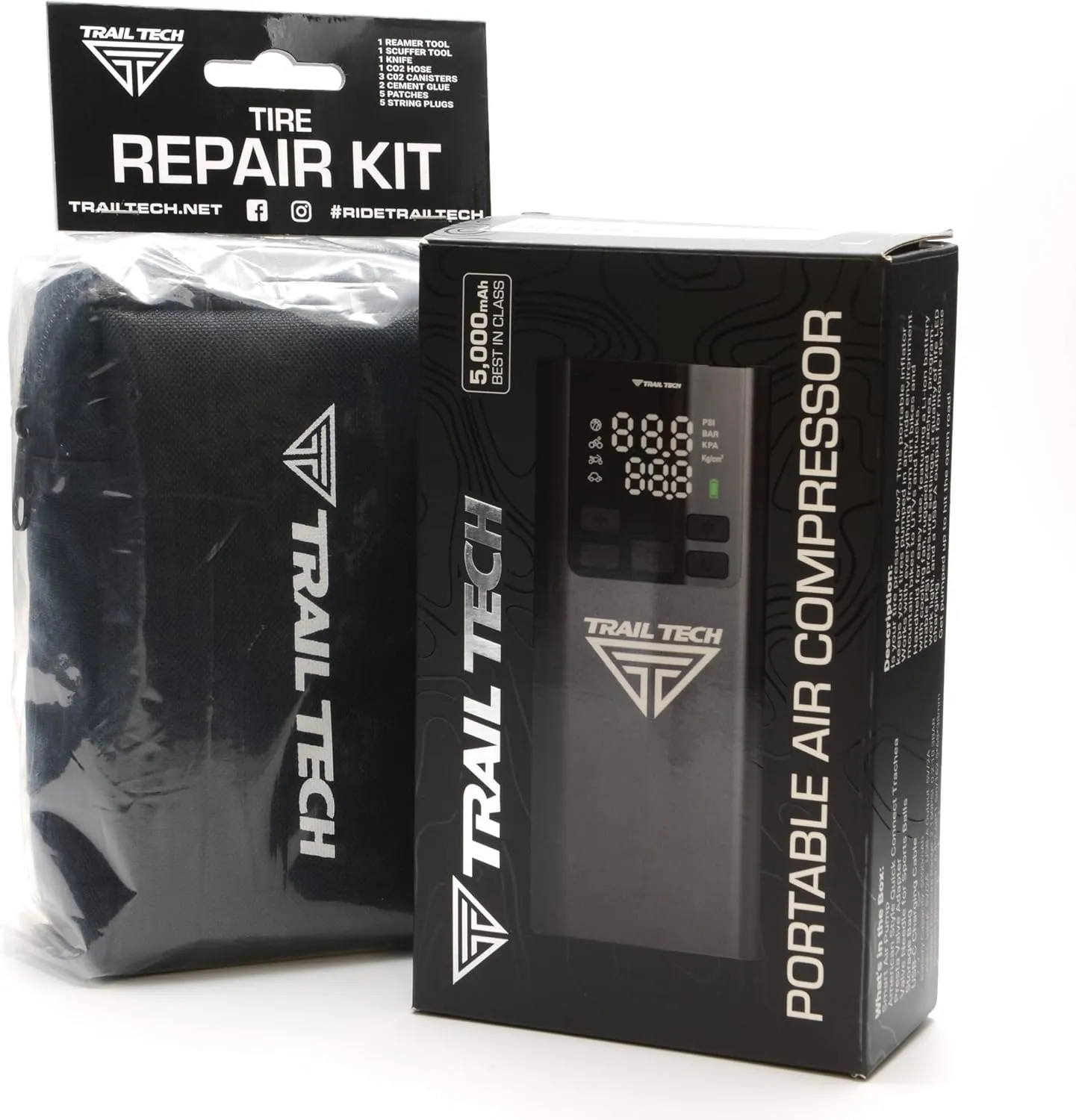 TIRE REPAIR KIT and Portable Air Compressor Bundle