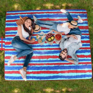 Tirrinia Extra Large Outdoor Waterproof Picnic Blanket, Sandproof & Waterproof Blanket for Beach, Park, Camping or Travel