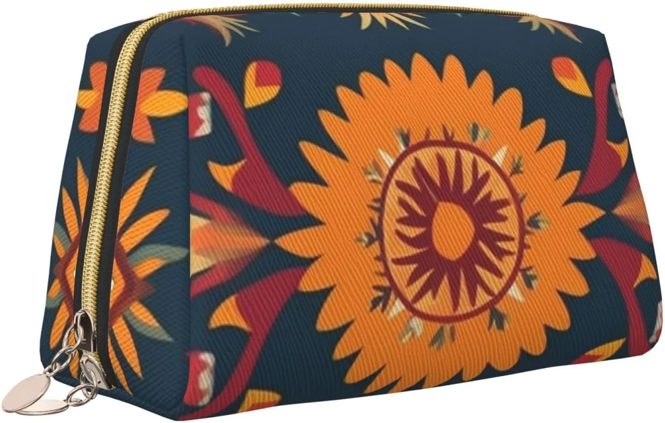 Toiletry Bag for Women Men Dopp Kit Travel Makeup Bag Mexican Folk Art Patterns Make Up Organizers Cosmetic Bag
