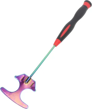 Topyond Fishing Bait Shovel Stainless Steel Shrimp Bait Shovel with Foldable Head For Sea Fishing Rock Fishing (Red Handle)