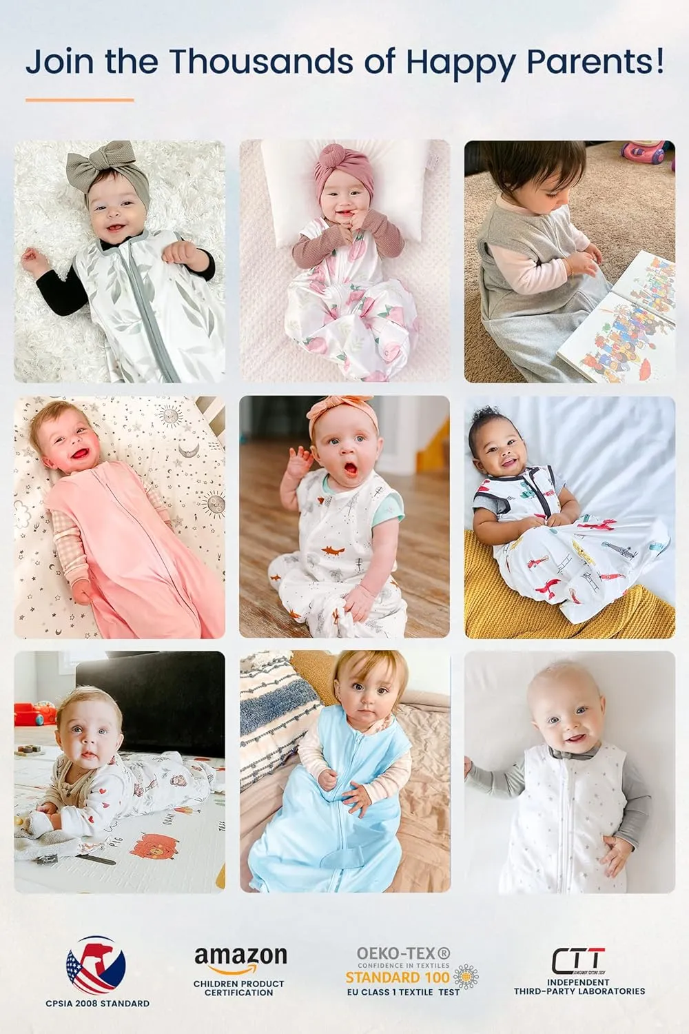 TotAha Sleep Sack 12-18-24 months 3 Pack, Buttery Soft Wearable Blanket Baby Sleeping Bag with 2-way Safe Zipper for Girl Boy, 0.5 TOG