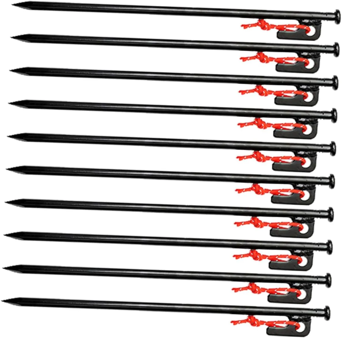 Totority Tent Stake Bag Included 10pcs Metal Tent Pegs Heavy Duty Camping Stakes Easy to Use for Outdoor Camping Garden Beach
