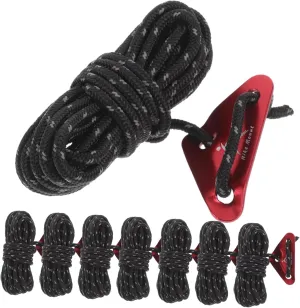 TOYANDONA Camping Tent Ropes 8 Pack Reflective Outdoor Cord Mountaineering Accessory Sturdy and Adjustable Rope for Wind Stability and Night Visibility