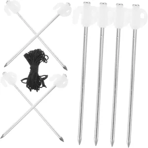 Toyvian 1Set Heavy Duty Tent Stakes Portable Tent Anchors for Camping Lawn and Tarp Use Fluorescent Design for Easy Visibility and Strong Grip Various Grounds