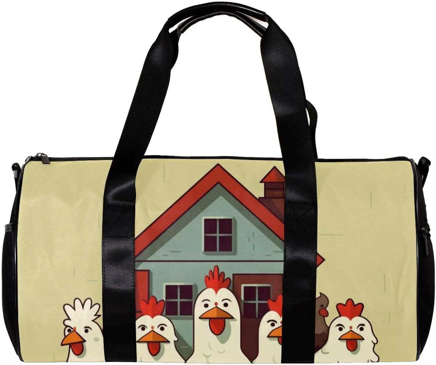 Travel Bag,Mens Gym Bag,Womens Gym Bag,Cartoon Chickens Rooster,Sports Bag