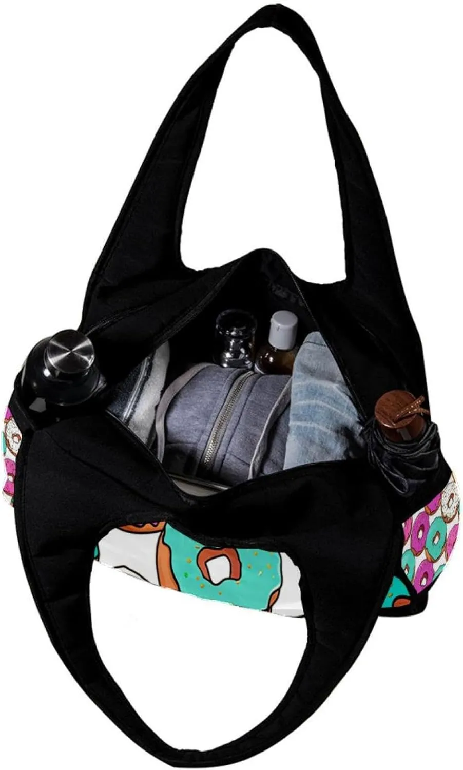 Travel Bag,Mens Gym Bag,Womens Gym Bag,Dessert Colorful Donut Sweets,Sports Bag