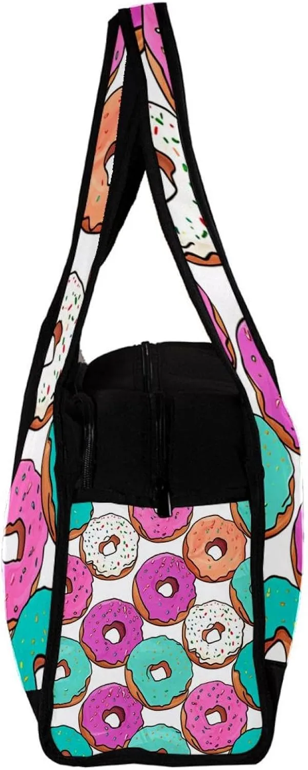 Travel Bag,Mens Gym Bag,Womens Gym Bag,Dessert Colorful Donut Sweets,Sports Bag
