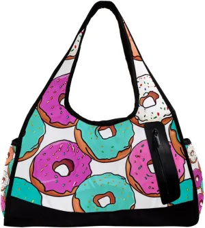 Travel Bag,Mens Gym Bag,Womens Gym Bag,Dessert Colorful Donut Sweets,Sports Bag
