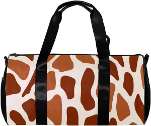 Travel Bag,Mens Gym Bag,Womens Gym Bag,Free Giraffe Print Vector,Sports Bag