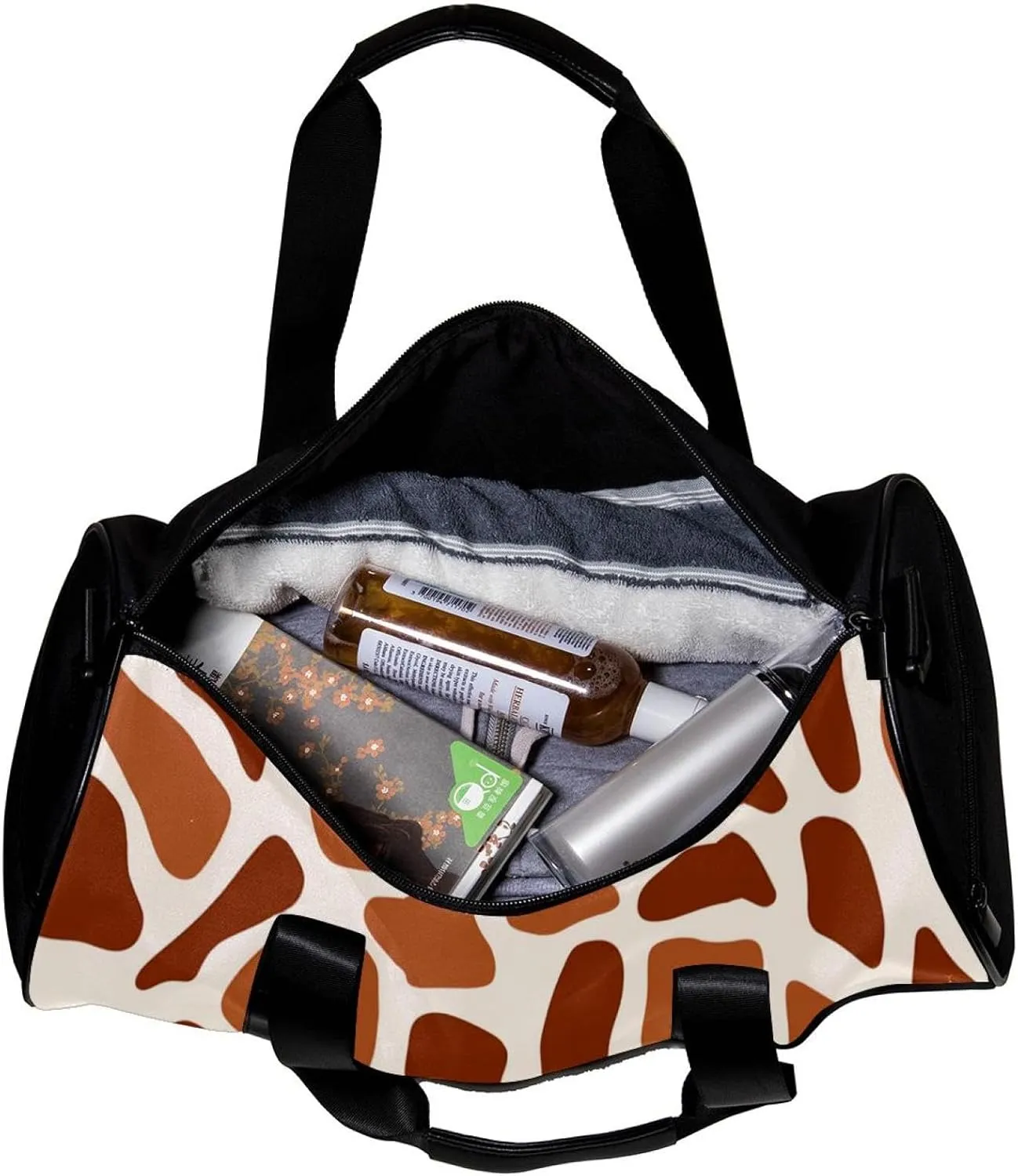 Travel Bag,Mens Gym Bag,Womens Gym Bag,Free Giraffe Print Vector,Sports Bag