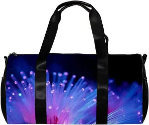 Travel Bag,Mens Gym Bag,Womens Gym Bag,Purple Light Lines,Sports Bag