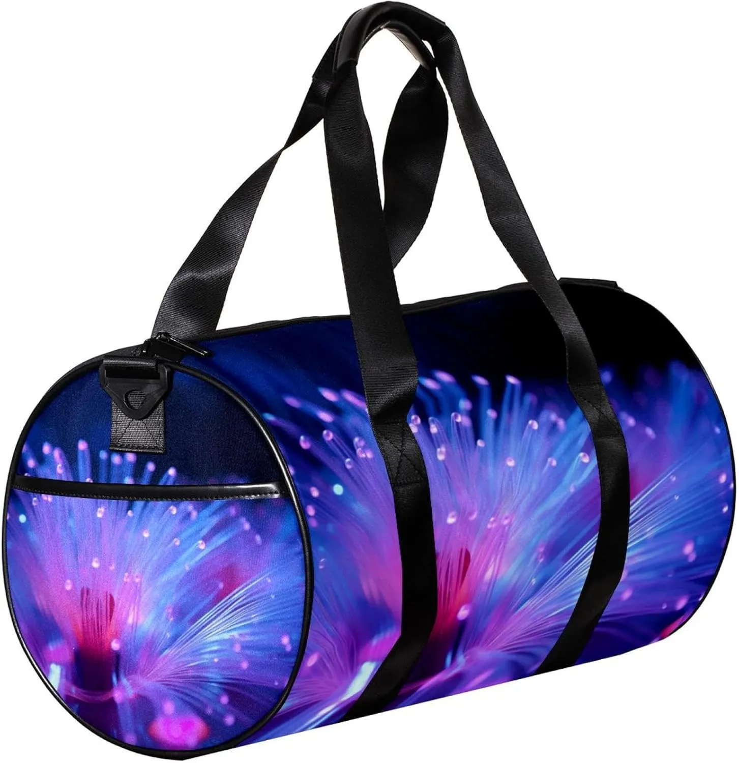 Travel Bag,Mens Gym Bag,Womens Gym Bag,Purple Light Lines,Sports Bag