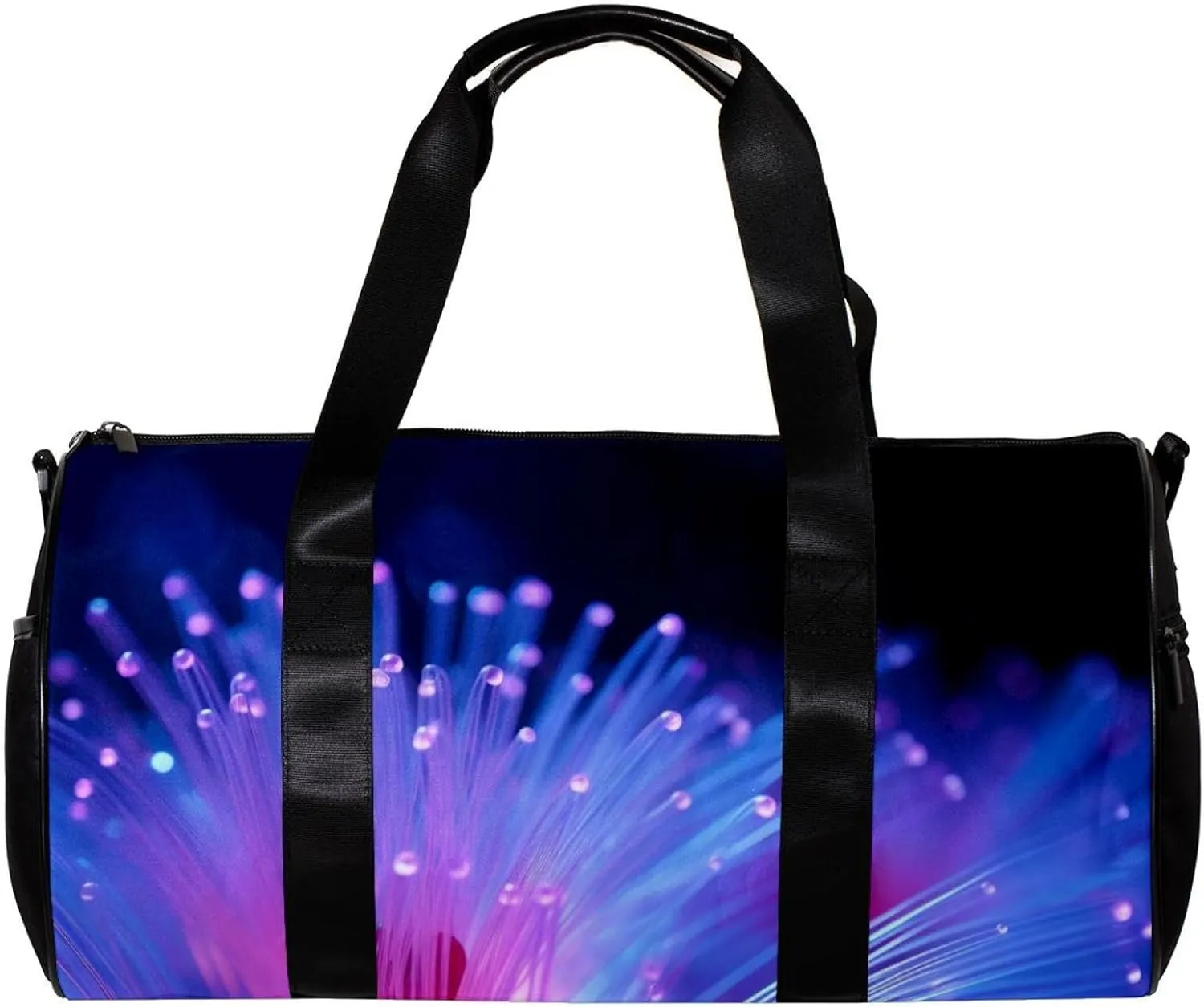 Travel Bag,Mens Gym Bag,Womens Gym Bag,Purple Light Lines,Sports Bag