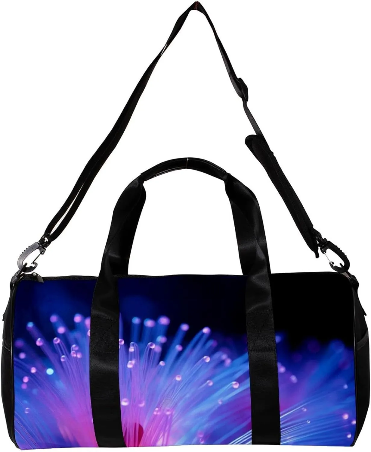 Travel Bag,Mens Gym Bag,Womens Gym Bag,Purple Light Lines,Sports Bag