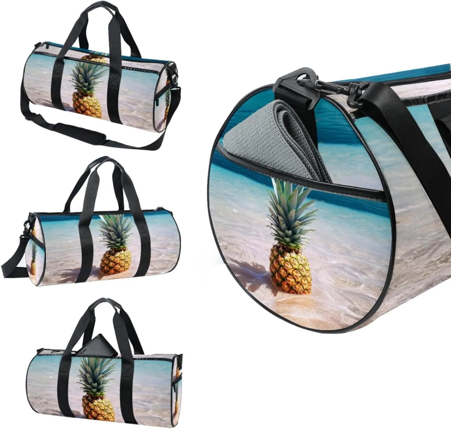Travel Bag,Mens Gym Bag,Womens Gym Bag,Sea Beach Pineapple,Sports Bag
