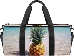 Travel Bag,Mens Gym Bag,Womens Gym Bag,Sea Beach Pineapple,Sports Bag
