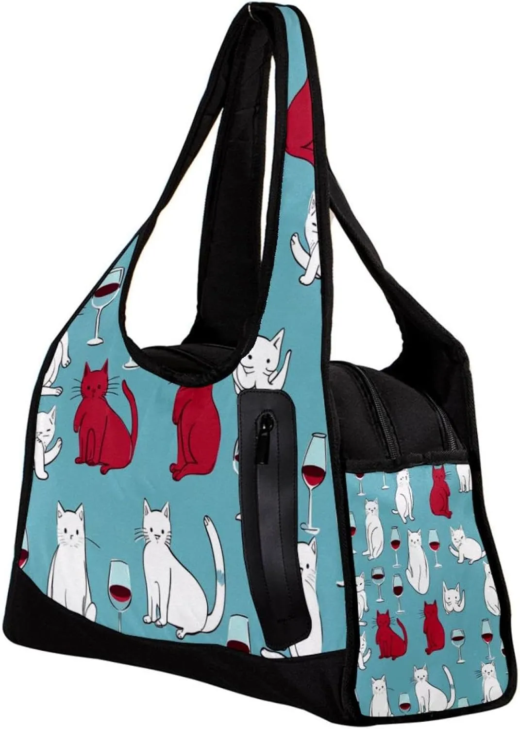 Travel Bag,Mens Gym Bag,Womens Gym Bag,Wine Glass Red Wine Cats,Sports Bag
