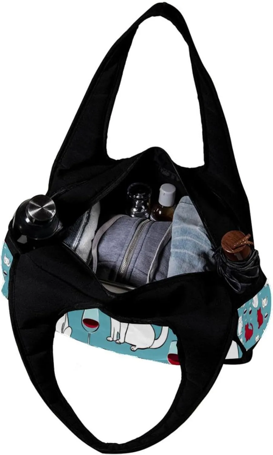 Travel Bag,Mens Gym Bag,Womens Gym Bag,Wine Glass Red Wine Cats,Sports Bag