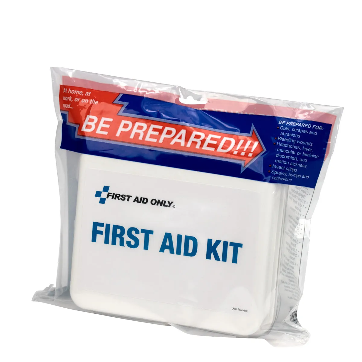 Travel First Aid Kit, Weatherproof Plastic Case, 64 pieces