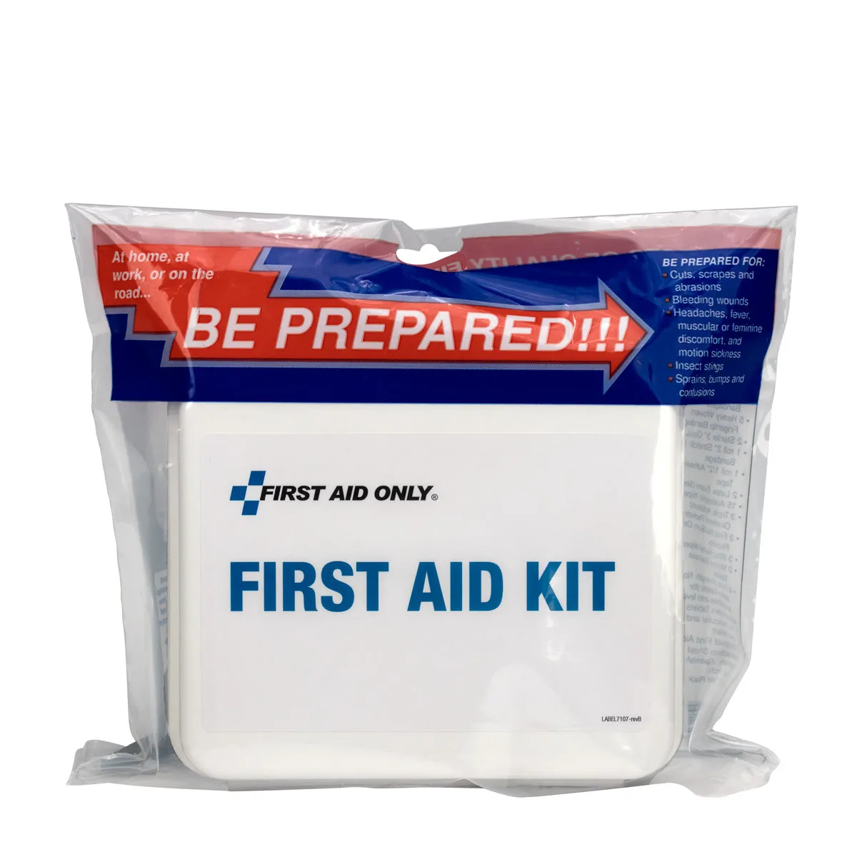 Travel First Aid Kit, Weatherproof Plastic Case, 64 pieces
