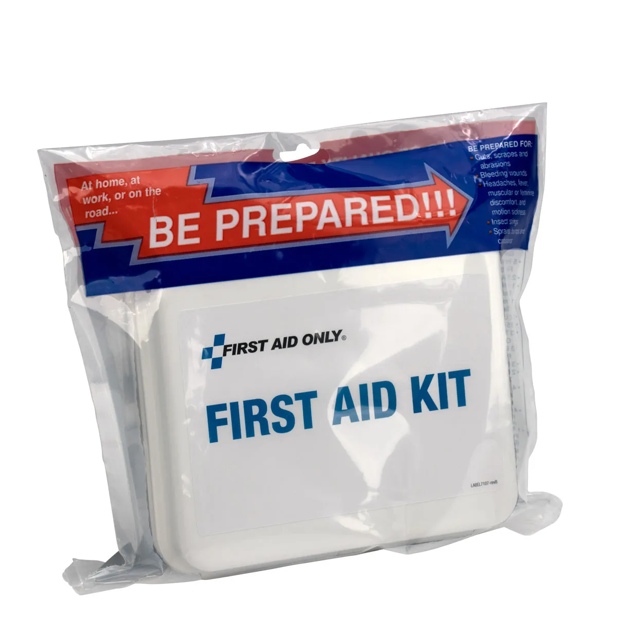 Travel First Aid Kit, Weatherproof Plastic Case, 64 pieces